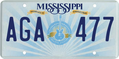 MS license plate AGA477