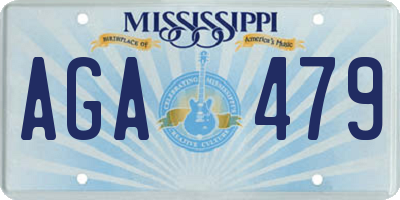 MS license plate AGA479