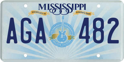 MS license plate AGA482