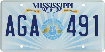 MS license plate AGA491