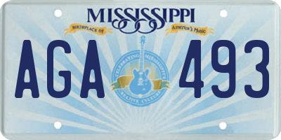 MS license plate AGA493