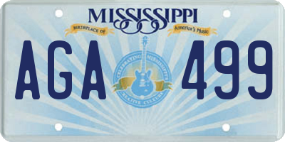 MS license plate AGA499