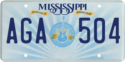MS license plate AGA504