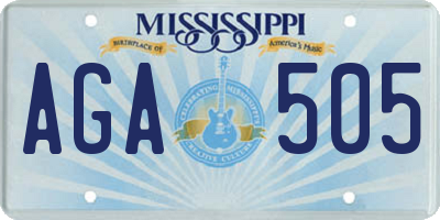 MS license plate AGA505