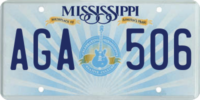 MS license plate AGA506