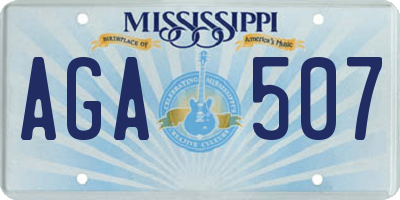 MS license plate AGA507