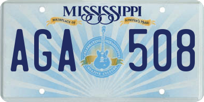 MS license plate AGA508