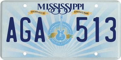 MS license plate AGA513