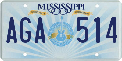 MS license plate AGA514