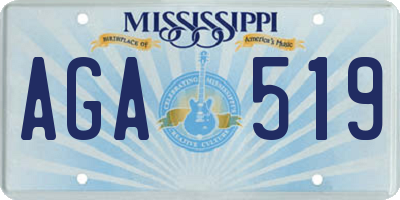 MS license plate AGA519