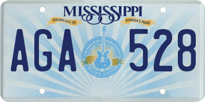 MS license plate AGA528