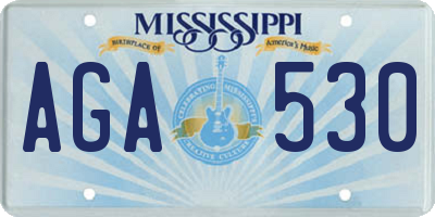 MS license plate AGA530