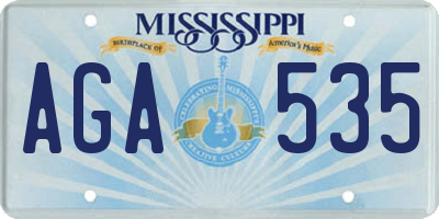 MS license plate AGA535