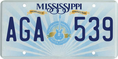 MS license plate AGA539