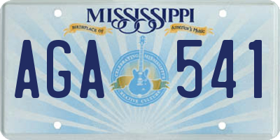 MS license plate AGA541