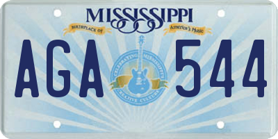 MS license plate AGA544