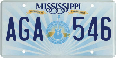 MS license plate AGA546