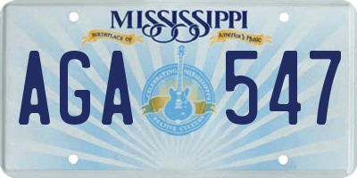 MS license plate AGA547