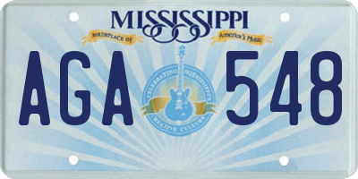 MS license plate AGA548