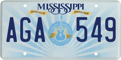 MS license plate AGA549
