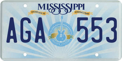 MS license plate AGA553