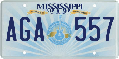 MS license plate AGA557