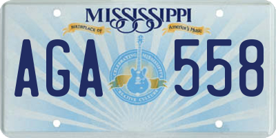 MS license plate AGA558