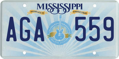 MS license plate AGA559