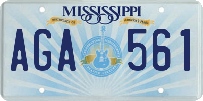 MS license plate AGA561