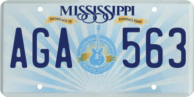 MS license plate AGA563