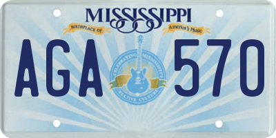 MS license plate AGA570