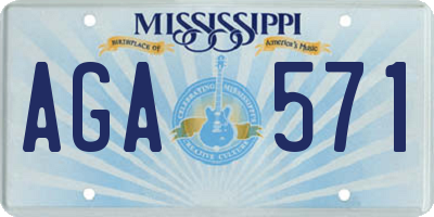 MS license plate AGA571
