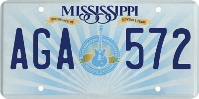MS license plate AGA572