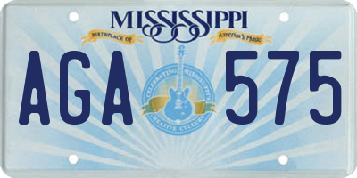 MS license plate AGA575