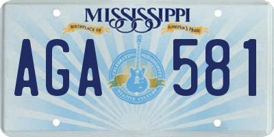 MS license plate AGA581