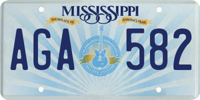 MS license plate AGA582