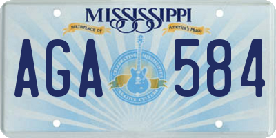 MS license plate AGA584