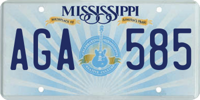 MS license plate AGA585