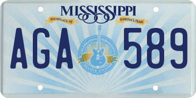 MS license plate AGA589