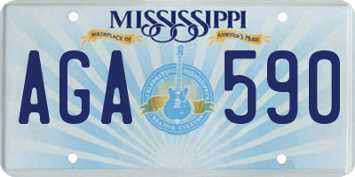 MS license plate AGA590