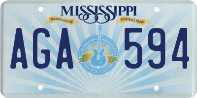 MS license plate AGA594