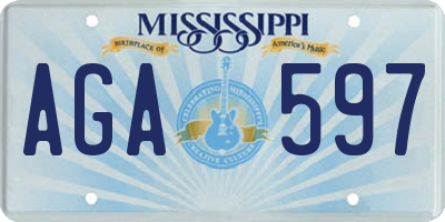 MS license plate AGA597