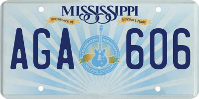 MS license plate AGA606