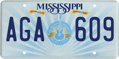 MS license plate AGA609