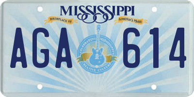 MS license plate AGA614
