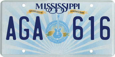 MS license plate AGA616