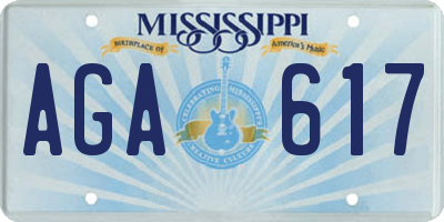 MS license plate AGA617