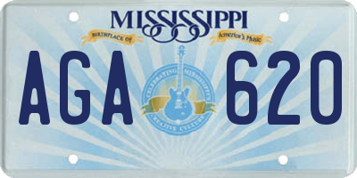 MS license plate AGA620