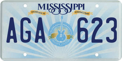 MS license plate AGA623