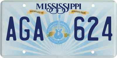 MS license plate AGA624
